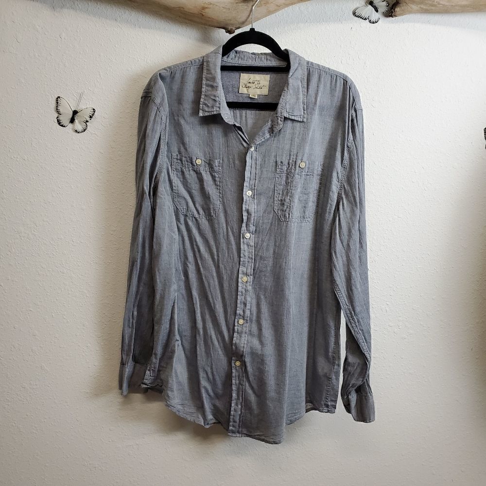 Just a cheap shirt gray blue chambray shirt